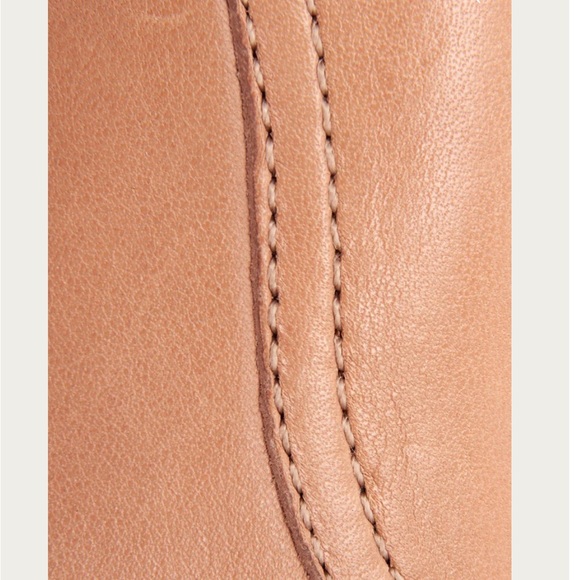 $328 Frye Grace Oxford Light Pink Real Leather Lace Up Casual Formal Work Flat - Picture 4 of 16